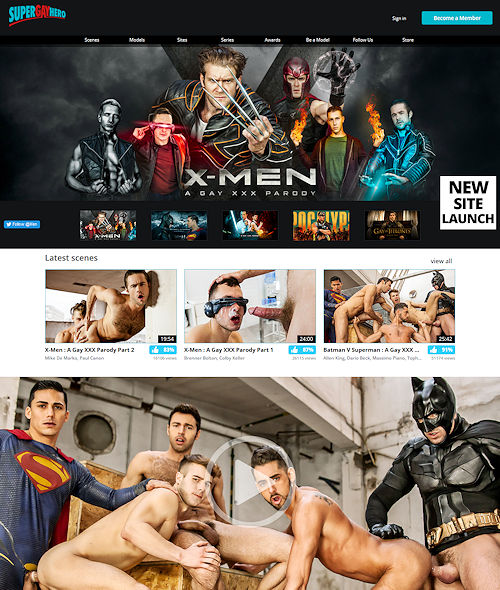 The new site of Men is called Super Gay Hero