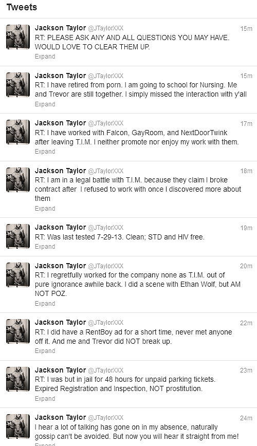 For the record from Jackson Taylor