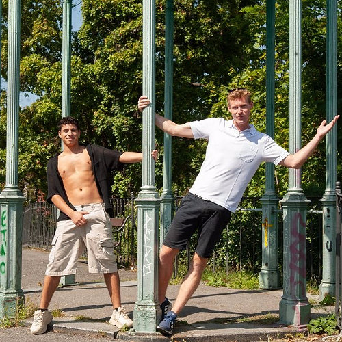 Taller guys as the bottom: Virgil Avedon, Radek Pozer, and Lawson James