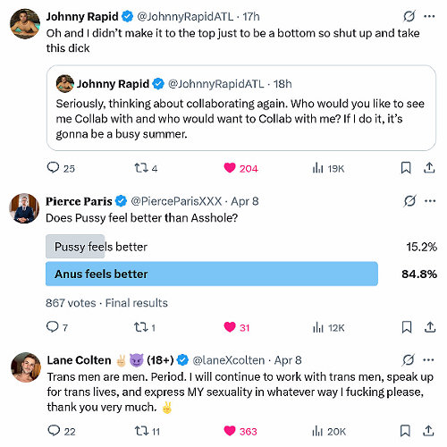 X: Johnny Rapid “Seriously, thinking about collaborating again.”